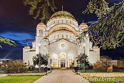 Saint Sava Temple Stock Photo