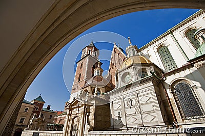 Saint Stanislas Cathedral at Wawel castle, Krakow Stock Photo