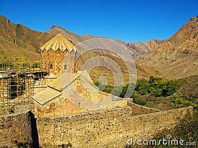 Saint Stepanos Monastery and church , Jolfa , Iran Stock Photo