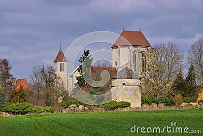 Saint Thibault church in France Stock Photo