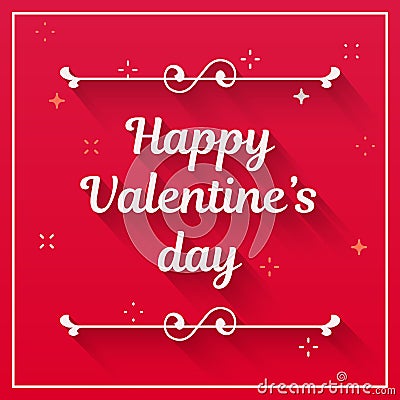 Saint Valentine design. Text Happy Valentines day. Vector illustration Vector Illustration