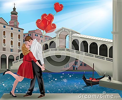 Saint Valentine in Venice Stock Photo