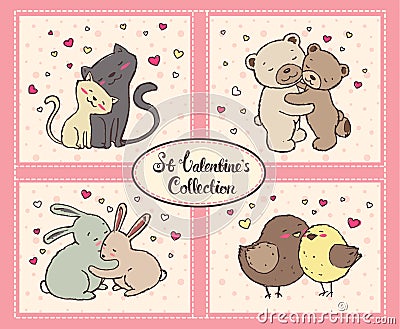 Saint Valentines Collection Stock Photo