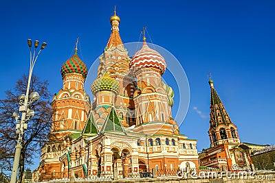 Saint Vasily Blessed Cathedral in Moscow Stock Photo