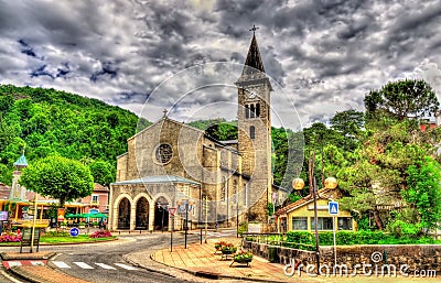 Saint Vincent church in Ax-les-Thermes - France Stock Photo