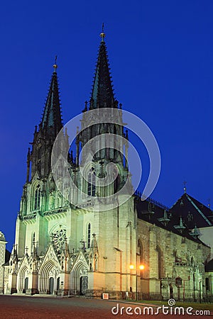 Saint Wenceslas cathedral in Olomouc Stock Photo