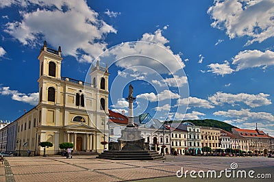 Saint Xavier Cathedral at Banska Bystrica Editorial Stock Photo