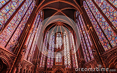 Sainte-Chapelle Chapel in Paris Stock Photo