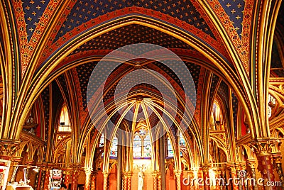 Sainte Chapelle Paris Stock Photo