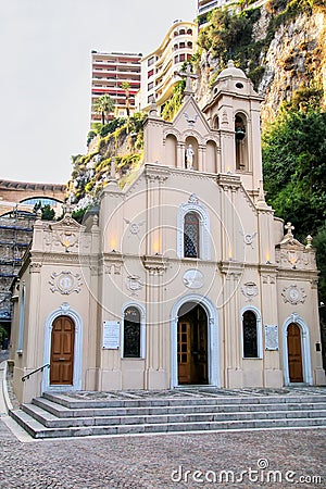 Sainte-Devote Chapel in Monaco. Stock Photo