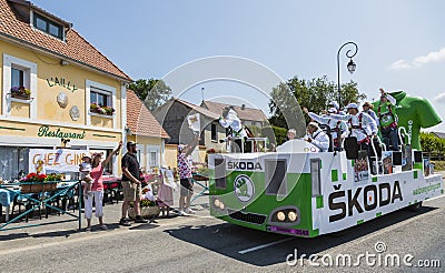 Skoda Caravan - Tour de France 2015 Editorial Stock Photo