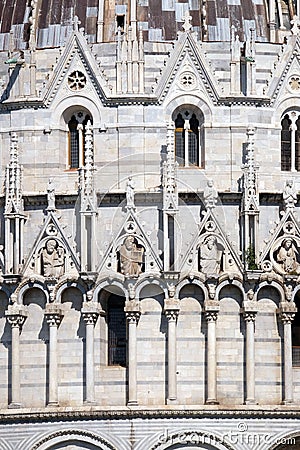 Saints, Baptistery decoration architrave arches, Cathedral in Pisa Stock Photo