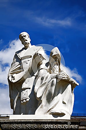 Saints Cyril and Methodius Monument, Kiev, Ukraine Editorial Stock Photo