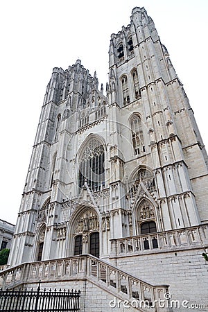 Saints Michael and Gudule in Brussels Stock Photo