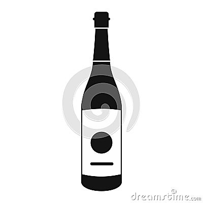 Sake bottle icon, simple style Stock Photo