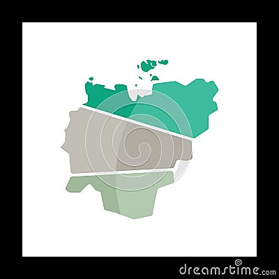 Sakha Yakutia map modern design Vector Illustration