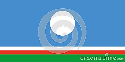 Sakha Yakutia officially flag Vector Illustration