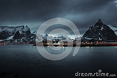 Sakrisoy village, Lofoten islands Stock Photo