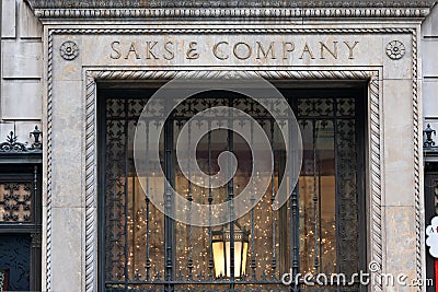 Saks & Company New York City Editorial Stock Photo