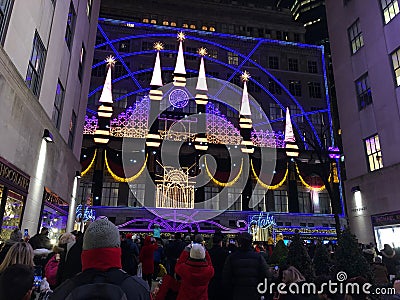 Saks Fifth Avenue Holiday Light Show New York Editorial Stock Photo