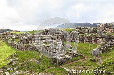 Saksaywaman Ruin in Peru Stock Photo
