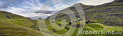 Saksun, Stremnoy island, Faroe Islands, Denmark Stock Photo