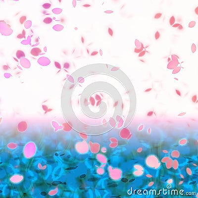 Sakura Asian Themed Cherry Blossom Background Stock Photo