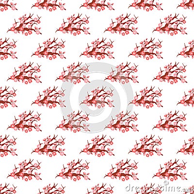 Sakura pattern. The flowery atmosphere created by sakura blossoms added touch elegance Vector Illustration