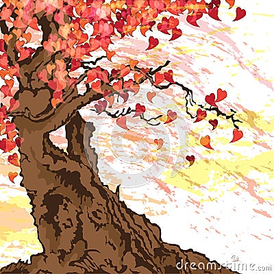 Sakura tree Vector Illustration