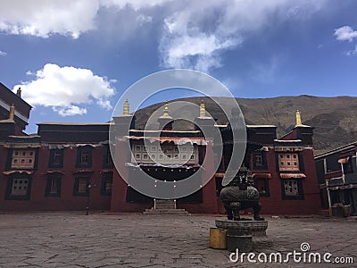 Sakya Monastery in Tibet, China. Editorial Stock Photo