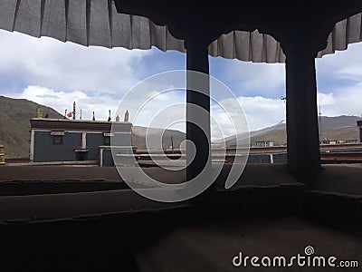 Sakya Monastery in Tibet, China. Editorial Stock Photo