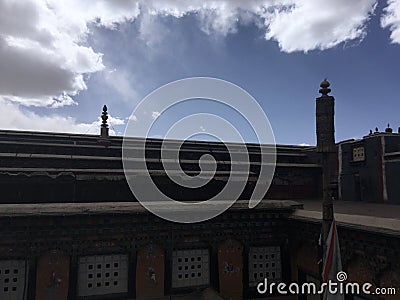 Sakya Monastery in Tibet, China. Editorial Stock Photo