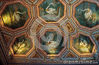 0000347 The Sala dos Cisnes Swan Room National Palace of Sintra, Portugal 2620 Editorial Stock Photo