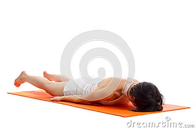 Salabhasana Pose Stock Photo