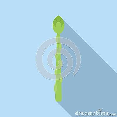 Salad asparagus icon flat vector. Plant bunch Vector Illustration