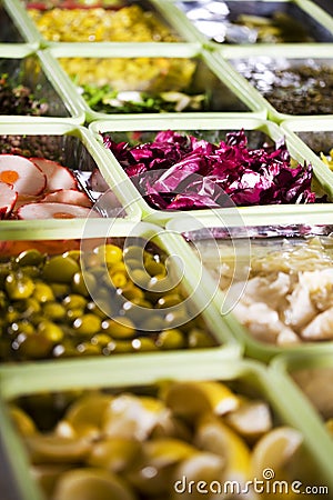 Salad buffet Stock Photo