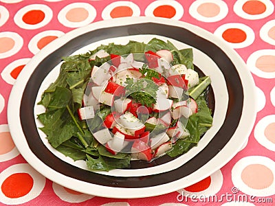 Salad of dandelion Stock Photo