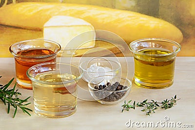 Salad dressing ingredients Stock Photo