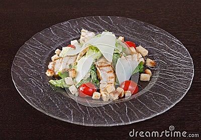 Salad with grilled chicken meat Stock Photo