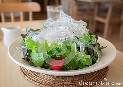 Salad with lettuce and tomatoes Stock Photo