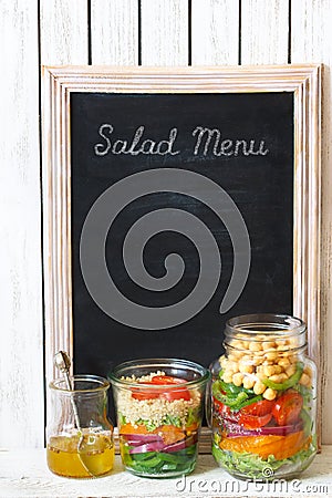 Salad menu. Stock Photo