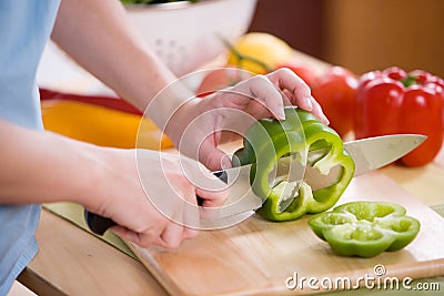 Salad Preperation Stock Photo