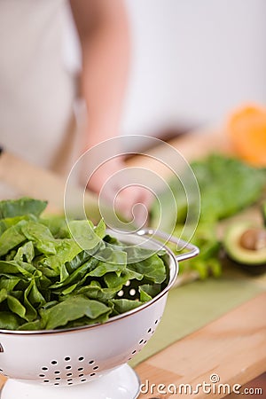 Salad Preperation Stock Photo