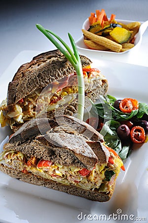 Salad sandwich Stock Photo