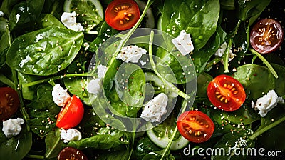 salad spinach healthy food Cartoon Illustration