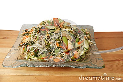 Salad with sprouted wheat. Stock Photo