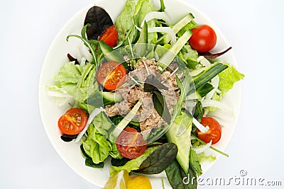 Salad with tunny and vegetable Stock Photo