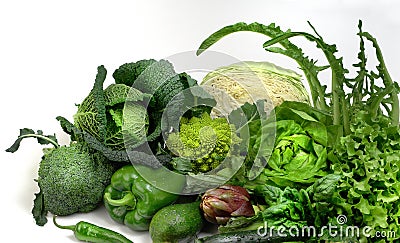 Salad and vegetables Stock Photo