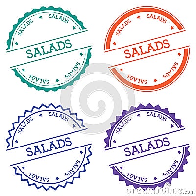 Salads badge isolated on white background. Vector Illustration