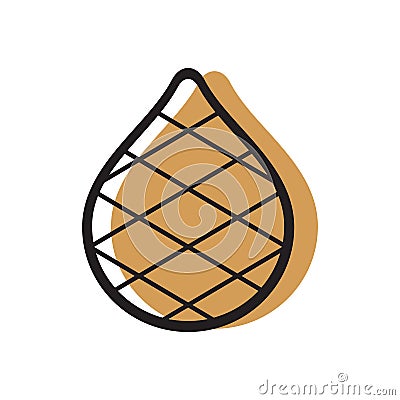 Salak or snake fruit clip art, zalacca vector icon design, tropical fruti illustration Vector Illustration